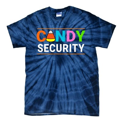 Halloween Candy Corn Candy Security Funny Halloween Tie-Dye T-Shirt