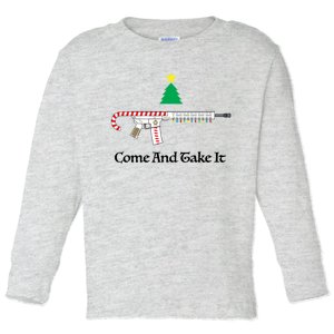 Holiday Candy Cane Ar15 Toddler Long Sleeve Shirt