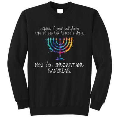 Hanukkah Chanukah  Cellphone Meme  Funny Jewish Gifts Sweatshirt