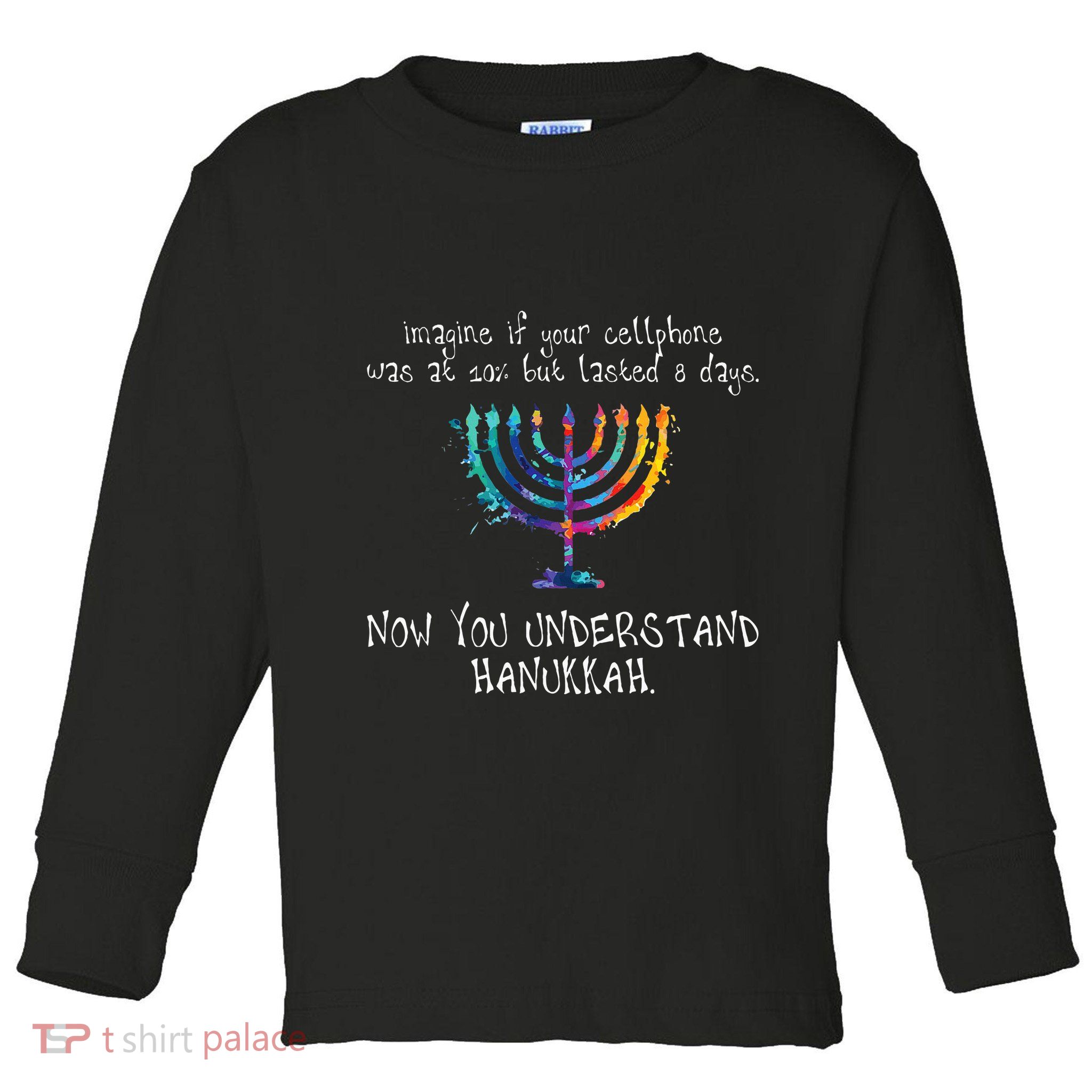 Hanukkah Chanukah  Cellphone Meme  Funny Jewish Gifts Toddler Long Sleeve Shirt