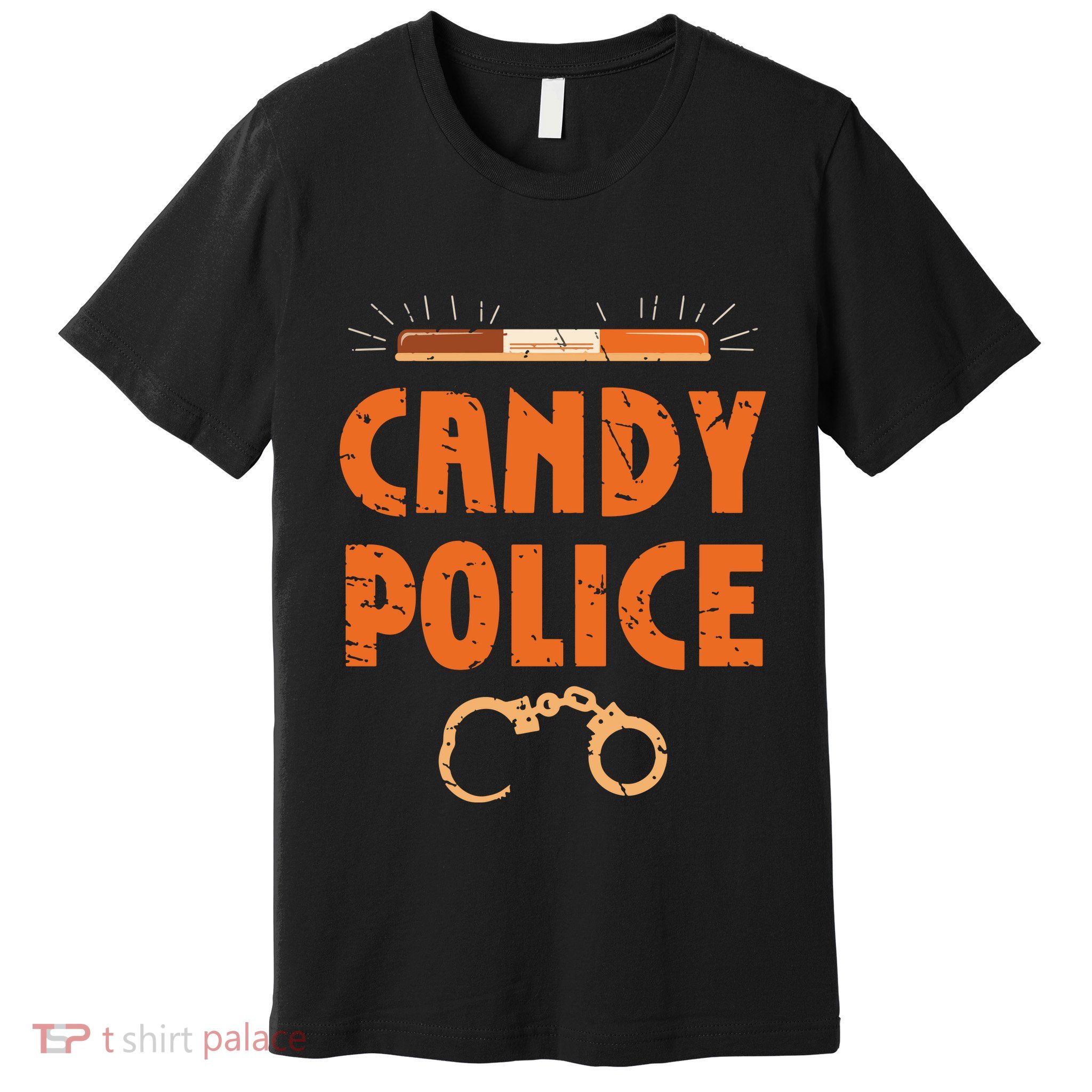 Halloween Costume Candy Police Fun Pumpkin Policeman Uniform Premium T-Shirt
