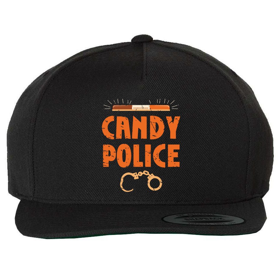Halloween Costume Candy Police Fun Pumpkin Policeman Uniform Wool Snapback Cap