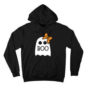 Halloween Costume Cute Ghost Boo With Bow Gift For Girl Tall Hoodie