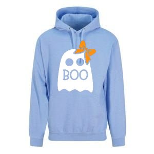 Halloween Costume Cute Ghost Boo With Bow Gift For Girl Unisex Surf Hoodie