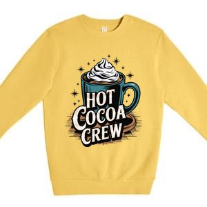 Hot Cocoa Crew Whipped Cream Winter Delight Cozy Winter Xmas Premium Crewneck Sweatshirt