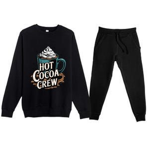 Hot Cocoa Crew Whipped Cream Winter Delight Cozy Winter Xmas Premium Crewneck Sweatsuit Set