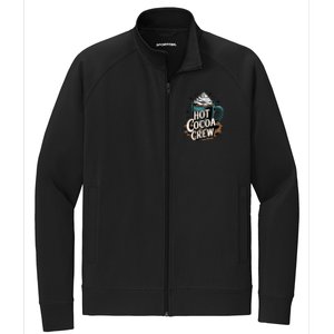 Hot Cocoa Crew Whipped Cream Winter Delight Cozy Winter Xmas Stretch Full-Zip Cadet Jacket