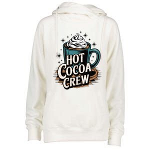 Hot Cocoa Crew Whipped Cream Winter Delight Cozy Winter Xmas Womens Funnel Neck Pullover Hood