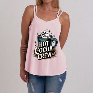 Hot Cocoa Crew Whipped Cream Winter Delight Cozy Winter Xmas Women's Strappy Tank