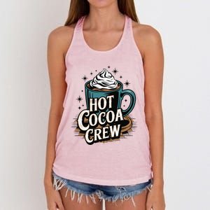 Hot Cocoa Crew Whipped Cream Winter Delight Cozy Winter Xmas Women's Knotted Racerback Tank