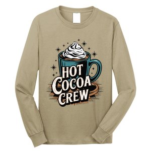 Hot Cocoa Crew Whipped Cream Winter Delight Cozy Winter Xmas Long Sleeve Shirt