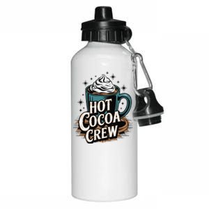 Hot Cocoa Crew Whipped Cream Winter Delight Cozy Winter Xmas Aluminum Water Bottle