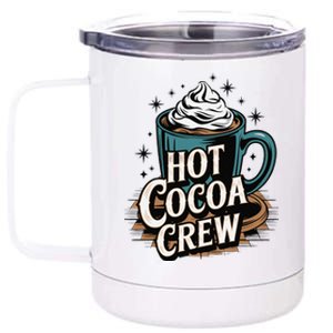 Hot Cocoa Crew Whipped Cream Winter Delight Cozy Winter Xmas 12 oz Stainless Steel Tumbler Cup