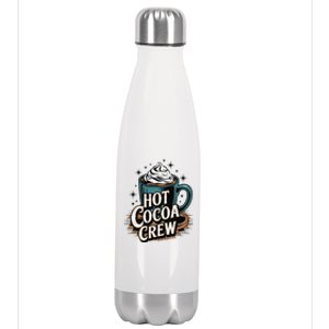 Hot Cocoa Crew Whipped Cream Winter Delight Cozy Winter Xmas Stainless Steel Insulated Water Bottle