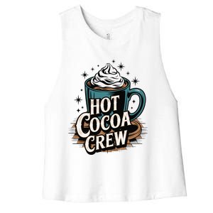 Hot Cocoa Crew Whipped Cream Winter Delight Cozy Winter Xmas Women's Racerback Cropped Tank