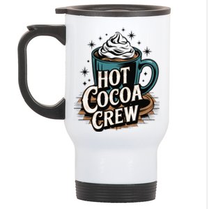 Hot Cocoa Crew Whipped Cream Winter Delight Cozy Winter Xmas Stainless Steel Travel Mug