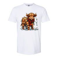 Highland Cow Christmas Xmas Santa Baby Wooly Farm Animal Softstyle CVC T-Shirt