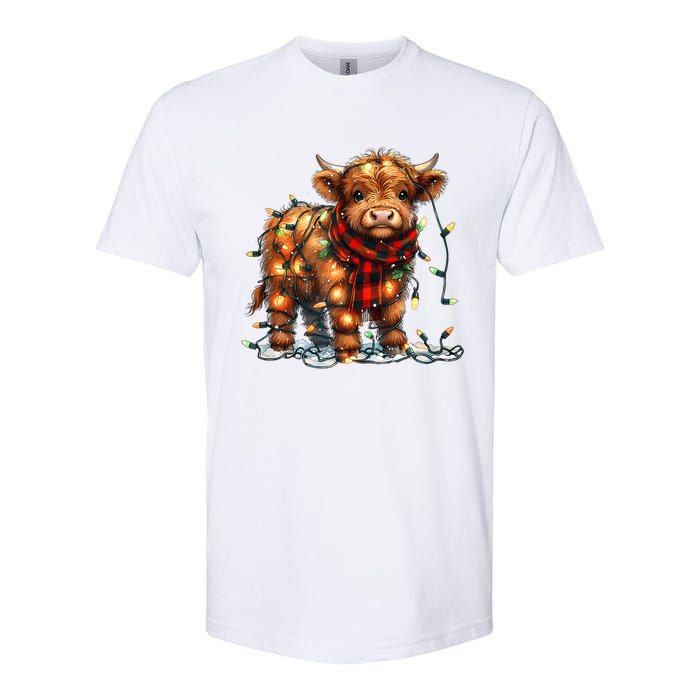 Highland Cow Christmas Xmas Santa Baby Wooly Farm Animal Softstyle CVC T-Shirt