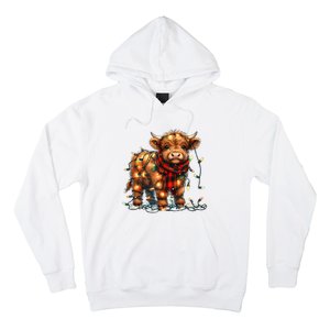 Highland Cow Christmas Xmas Santa Baby Wooly Farm Animal Hoodie