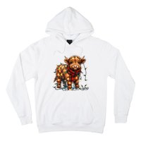 Highland Cow Christmas Xmas Santa Baby Wooly Farm Animal Hoodie