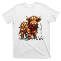 Highland Cow Christmas Xmas Santa Baby Wooly Farm Animal T-Shirt