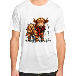 Highland Cow Christmas Xmas Santa Baby Wooly Farm Animal Adult ChromaSoft Performance T-Shirt