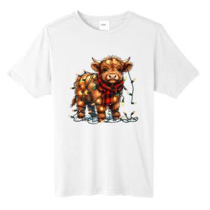 Highland Cow Christmas Xmas Santa Baby Wooly Farm Animal Tall Fusion ChromaSoft Performance T-Shirt