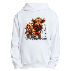 Highland Cow Christmas Xmas Santa Baby Wooly Farm Animal Urban Pullover Hoodie