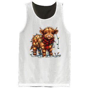 Highland Cow Christmas Xmas Santa Baby Wooly Farm Animal Mesh Reversible Basketball Jersey Tank