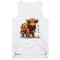 Highland Cow Christmas Xmas Santa Baby Wooly Farm Animal Tank Top