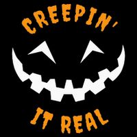 Halloween Costume Creepin’ it Real Pumpkin Funny Graphic Women's Long Sleeve Flannel Pajama Set 