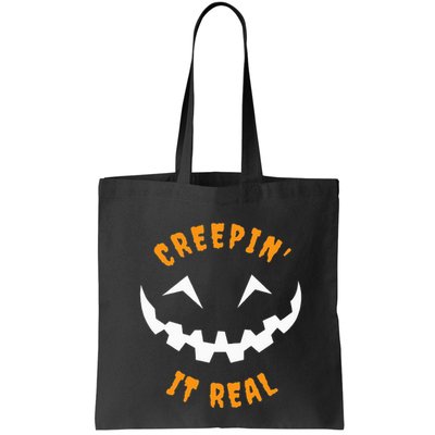 Halloween Costume Creepin’ it Real Pumpkin Funny Graphic Bag