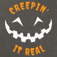 Halloween Costume Creepin’ it Real Pumpkin Funny Graphic Cotton Canvas Backpack