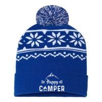 Happy Camper Cool Gift For Camping Lovers Cool Gift USA-Made Snowflake Beanie