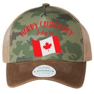 Happy Canada Day Funny Canadian Flag Maple Patriotic Legacy Tie Dye Trucker Hat