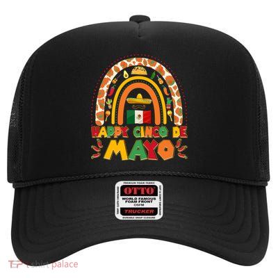 Happy Cinco De Mayo High Crown Mesh Back Trucker Hat