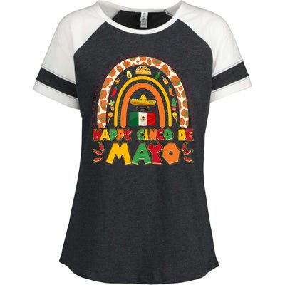 Happy Cinco De Mayo Enza Ladies Jersey Colorblock Tee