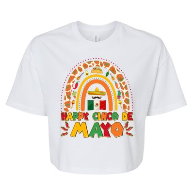 Happy Cinco De Mayo Bella+Canvas Jersey Crop Tee