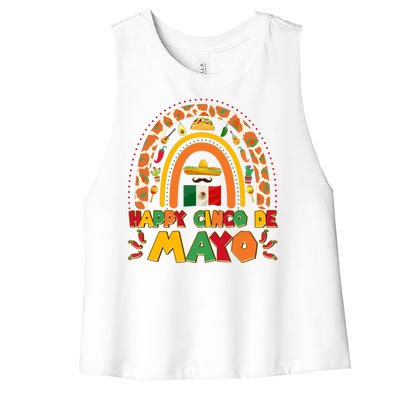 Happy Cinco De Mayo Women's Racerback Cropped Tank