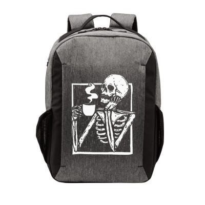 Halloween Coffee Drinking Skeleton Skull Vector Backpack