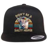 Highland Cow Dont Be Salty Heifer Flat Bill Trucker Hat