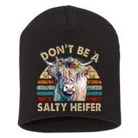 Highland Cow Dont Be Salty Heifer Short Acrylic Beanie