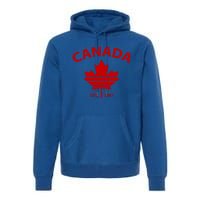 Happy Canada Day Funny Maple Leaf Canadian Flag Gift Premium Hoodie