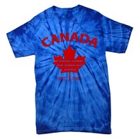 Happy Canada Day Funny Maple Leaf Canadian Flag Gift Tie-Dye T-Shirt