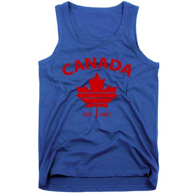 Happy Canada Day Funny Maple Leaf Canadian Flag Gift Tank Top