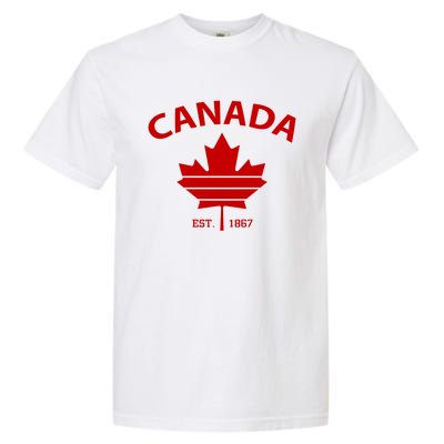 Happy Canada Day Funny Maple Leaf Canadian Flag Gift Garment-Dyed Heavyweight T-Shirt