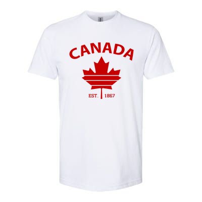 Happy Canada Day Funny Maple Leaf Canadian Flag Gift Softstyle CVC T-Shirt