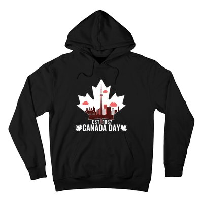 Happy Canada Day Vintage Canadian Flag Maple Patriotic Hoodie