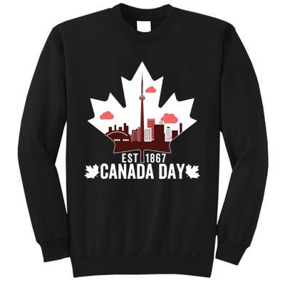 Happy Canada Day Vintage Canadian Flag Maple Patriotic Sweatshirt