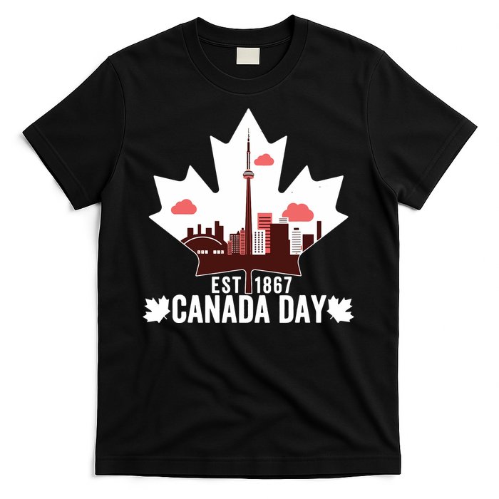 Happy Canada Day Vintage Canadian Flag Maple Patriotic T-Shirt